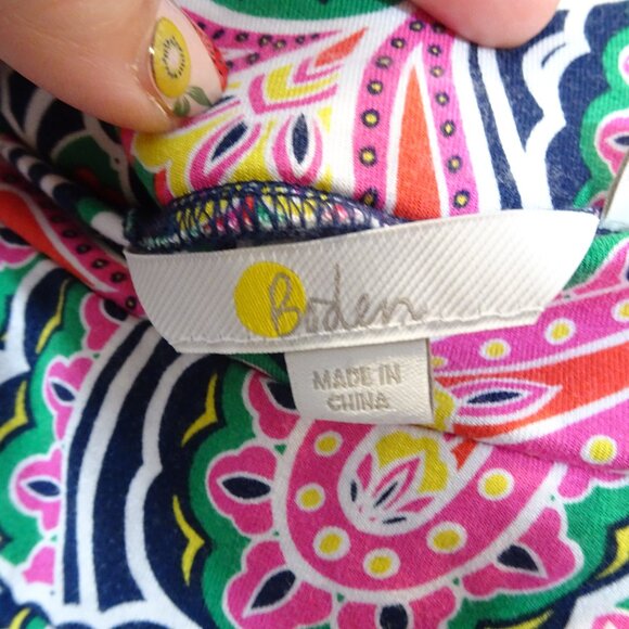 Boden Julie Skirt Womens US 8 Paisley Floral Pull On Full Stretch Above Knee - Picture 5 of 6